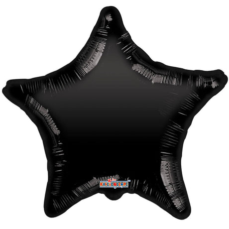 Plastic Balloon 18 Inch Star Black