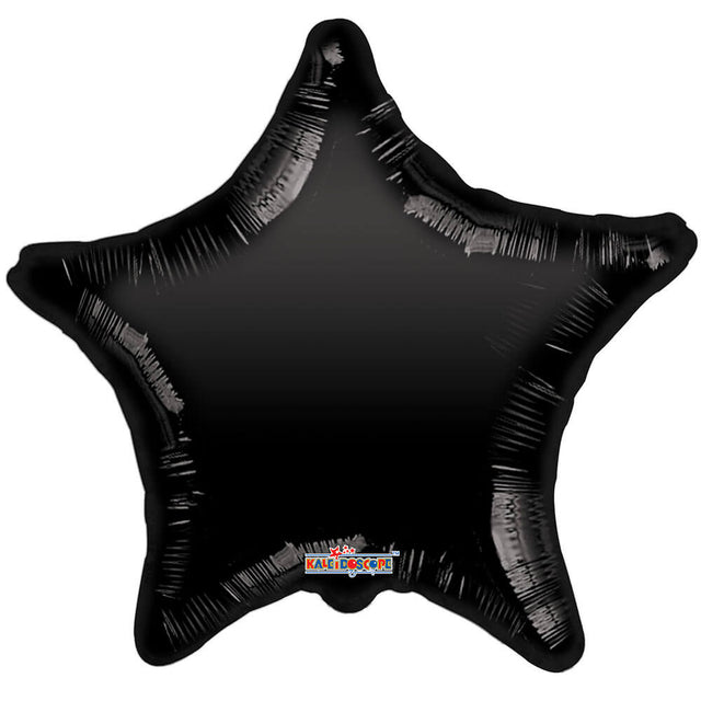 Plastic Balloon 18 Inch Star Black