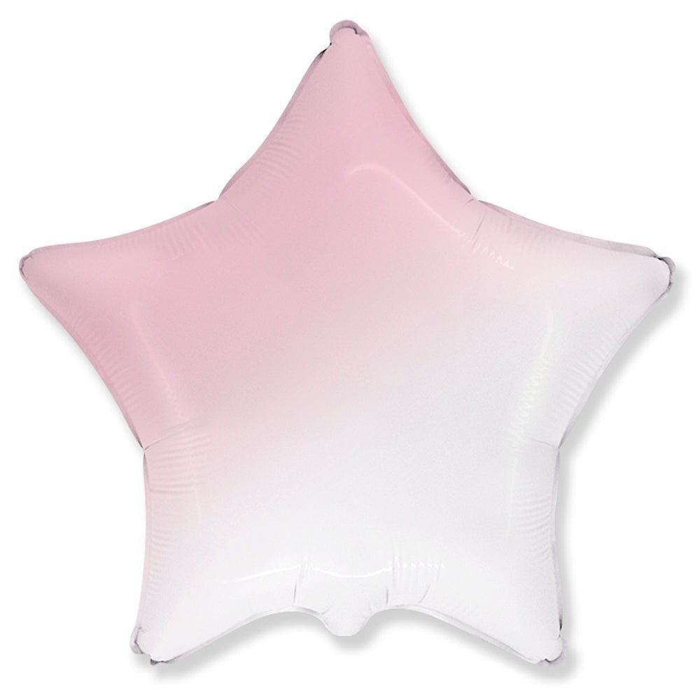 18 Inch Star Foil Balloon - Gradient Baby Pink