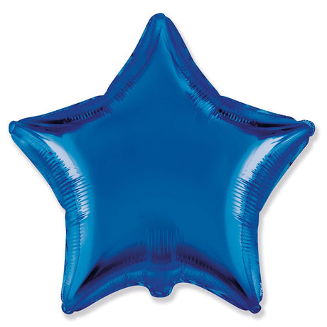 Star Metallic Blue Foil Balloon