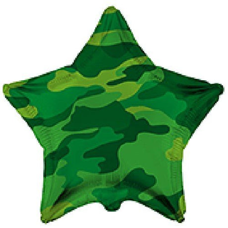 Star Military Camo Foil Balloon