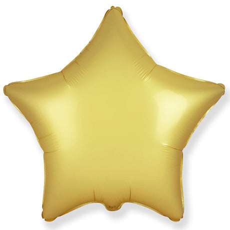 Star Foil Balloon 18 Inch Satin Pastel Gold