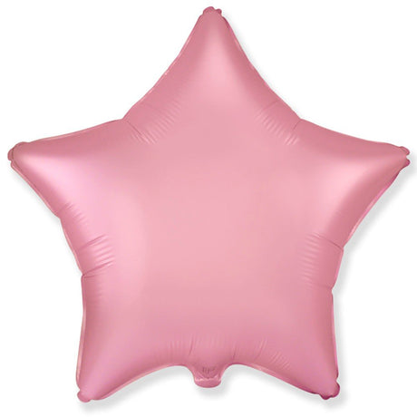 18 Inch Star Satin Pastel Pink Foil Balloon