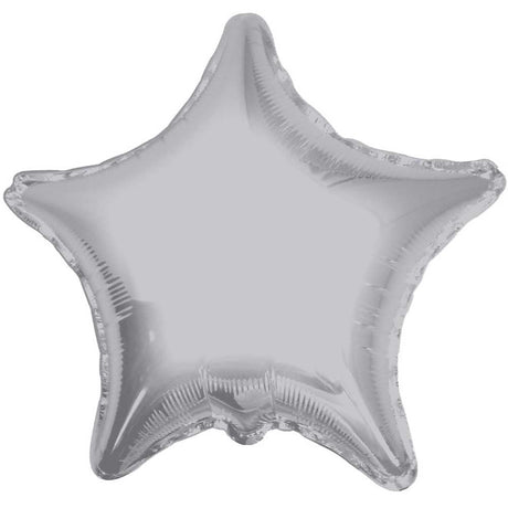 Silver Star Foil Balloon 18 Inch