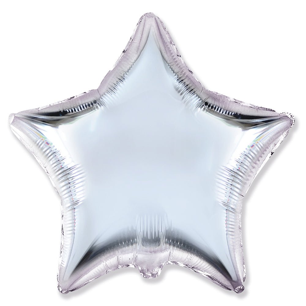 Silver Star Foil Balloon 18 Inch