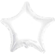 White Star Foil Balloon 18 Inch