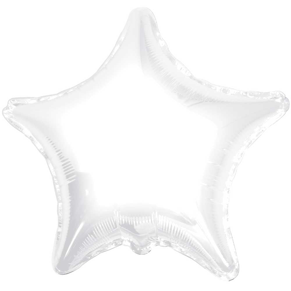 White Star Foil Balloon 18 Inch