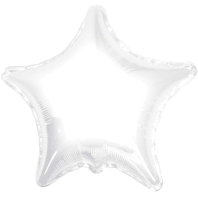 White Star Foil Balloon 18 Inch