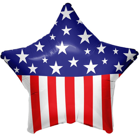 Star Foil Balloon 18 Inch Patriotic