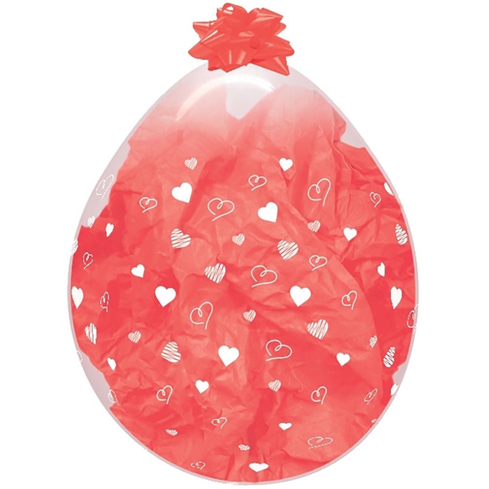 Latex Balloons Crystal Clear Hearts