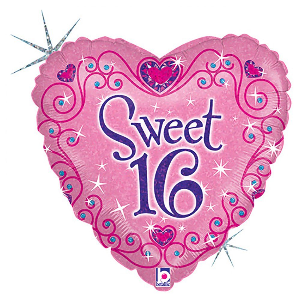 Foil Balloon Sweet 16 Sparkles