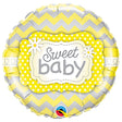 Foil Balloon Sweet Baby Yellow Patterns 18 Inch