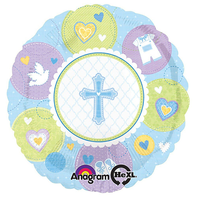 18 Inch Sweet Christening Boy Foil Balloon