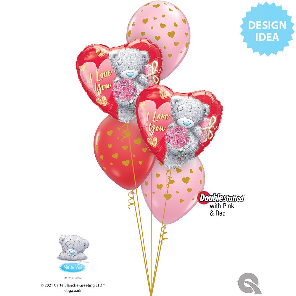 Foil Balloon Tatty Teddy I Love You Bouquet