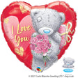 Foil Balloon Tatty Teddy I Love You Bouquet