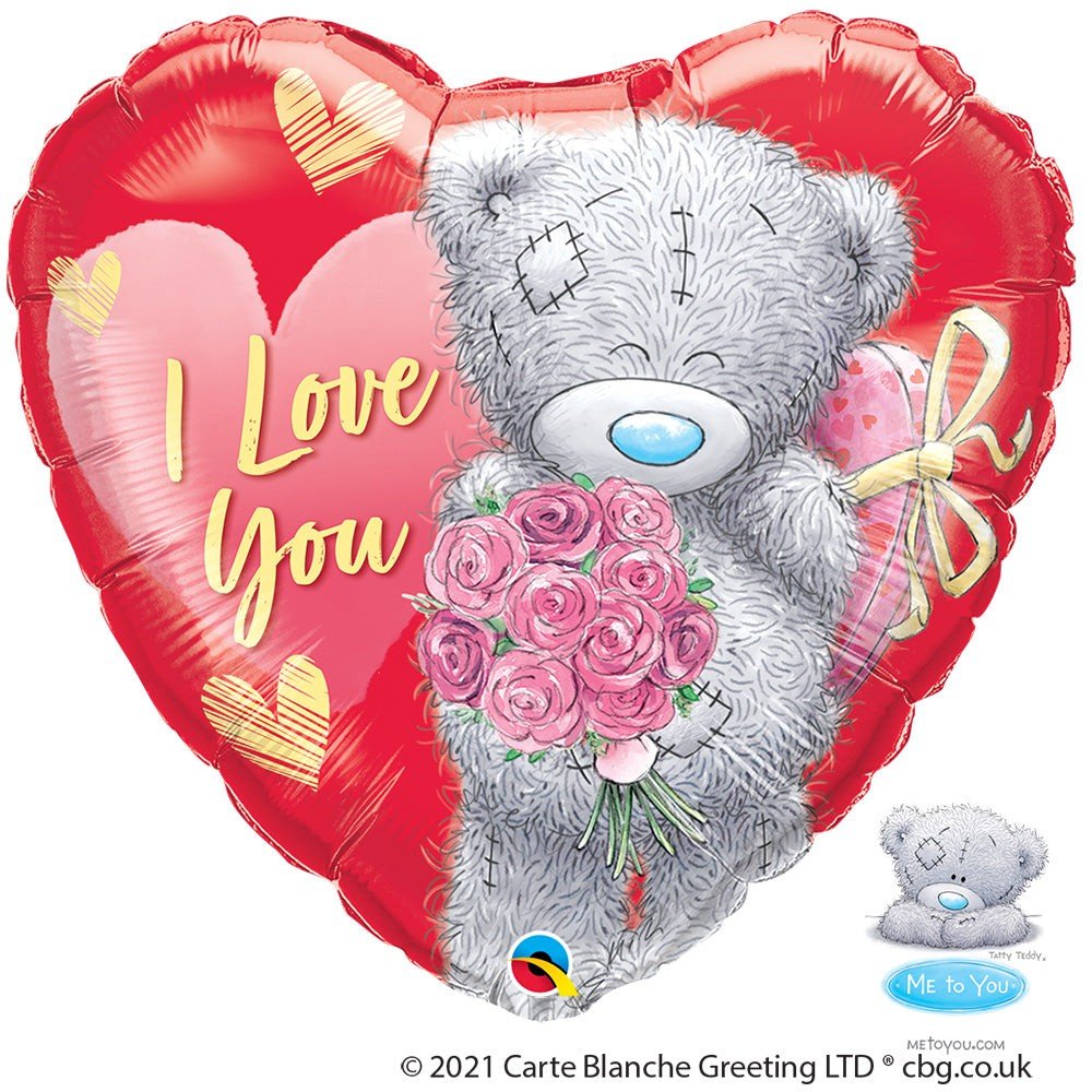 Foil Balloon Tatty Teddy I Love You Bouquet