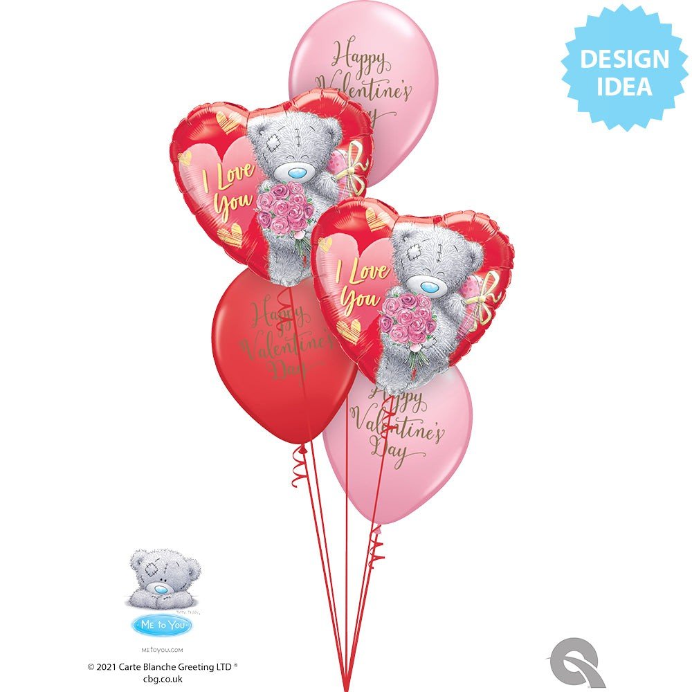 Foil Balloon Tatty Teddy I Love You Bouquet