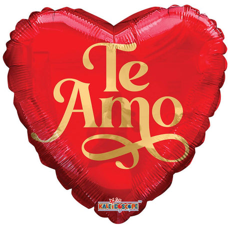 Foil Balloon 18 Inch Te Amo Heart