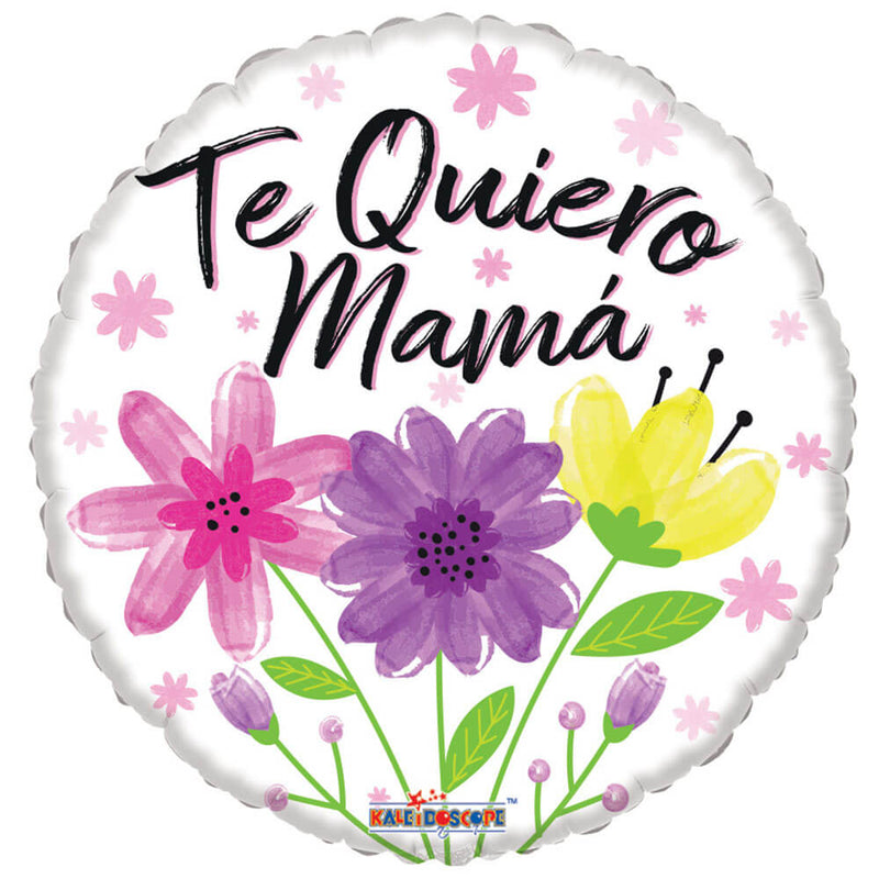 Foil Balloon Te Quiero Mamá Tres Flores