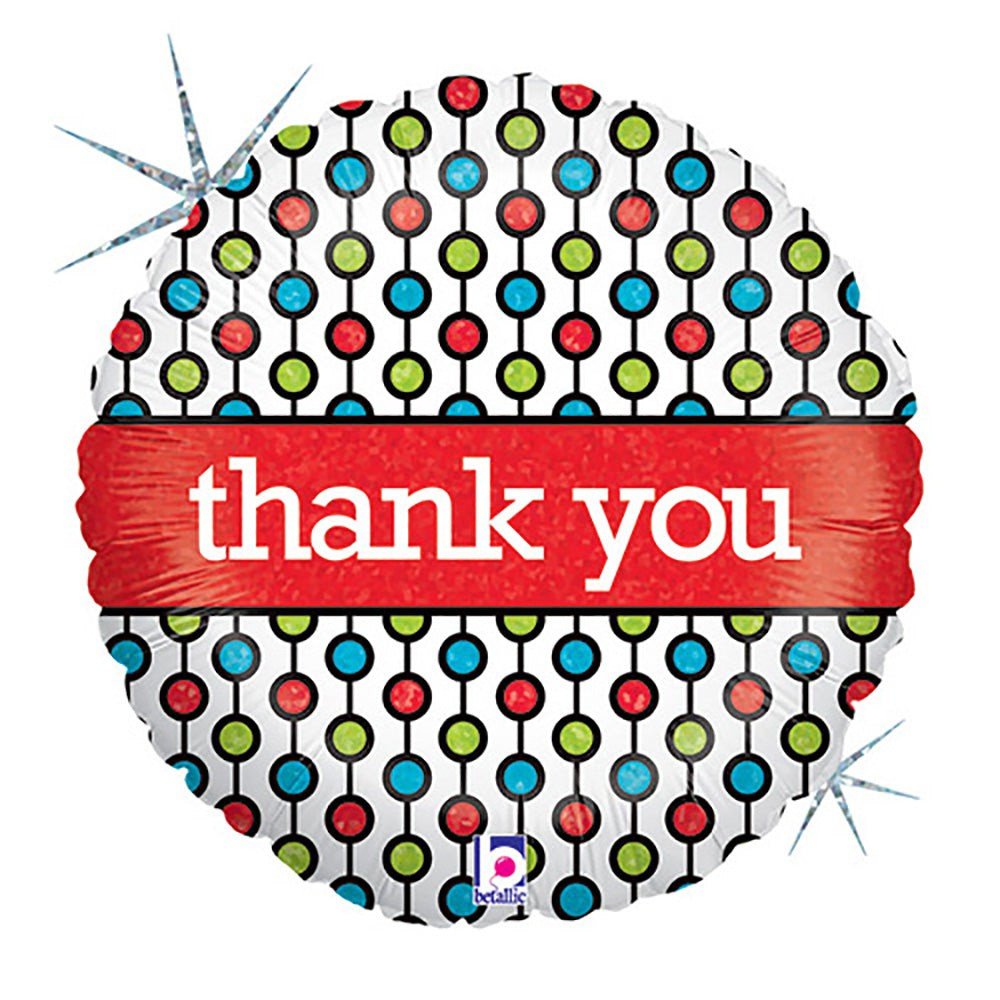 Foil Balloon Thank You Beads 18 Inch