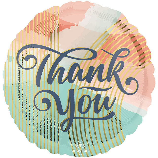 Foil Balloon Thank You Pastel Clouds