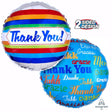 Foil Balloon 18 Inch Thank You Stripes