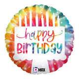 Foil Balloon Tie-Dye Cake Birthday