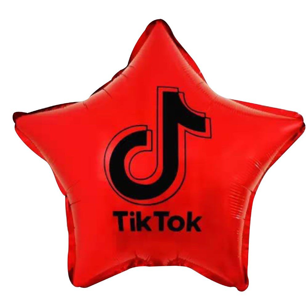 Foil Balloon TikTok Star Red 18 Inch