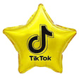 Foil Balloon TikTok Star Yellow 18 Inch