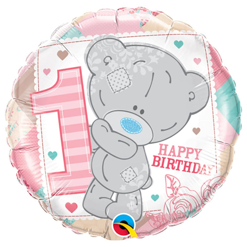 Foil Balloon Girls 1st Birthday Tatty Teddy