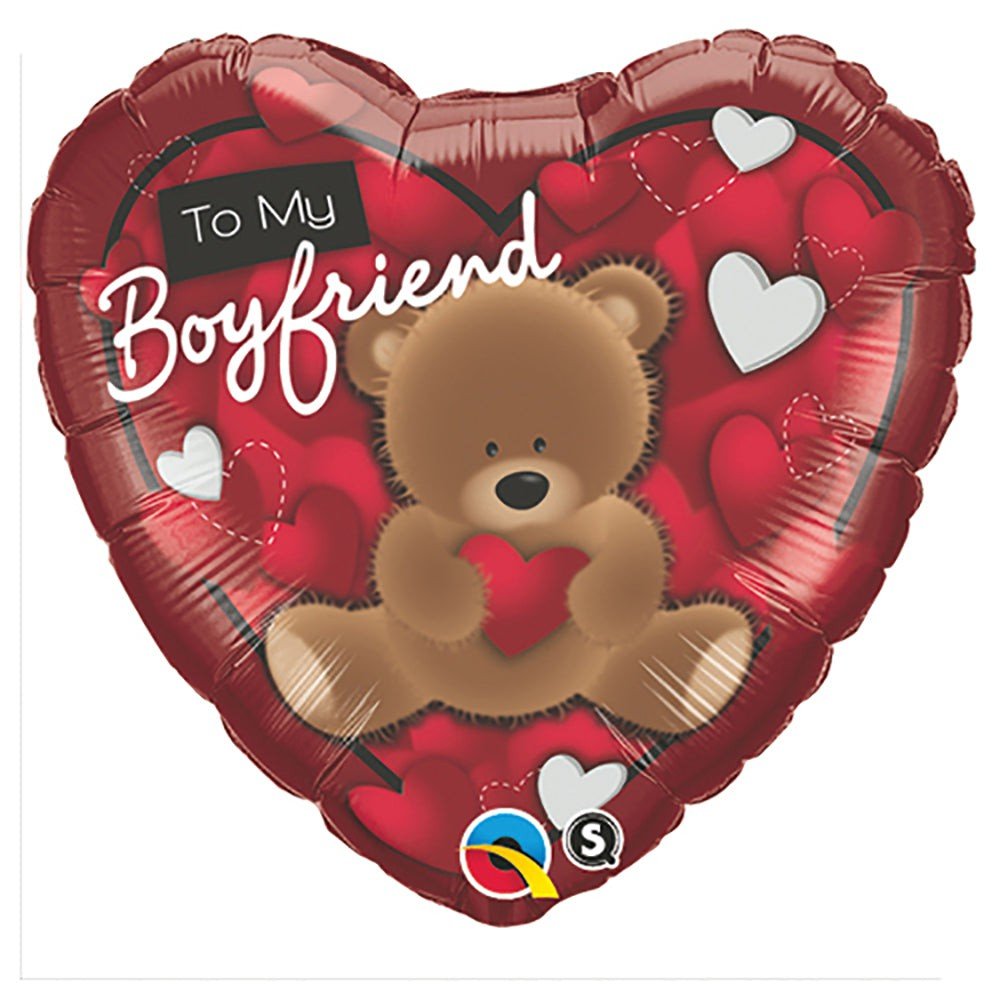 18 Inch To My Boyfriend Bear Foil Balloon
