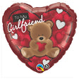 Foil Balloon To My Girlfriend Bear