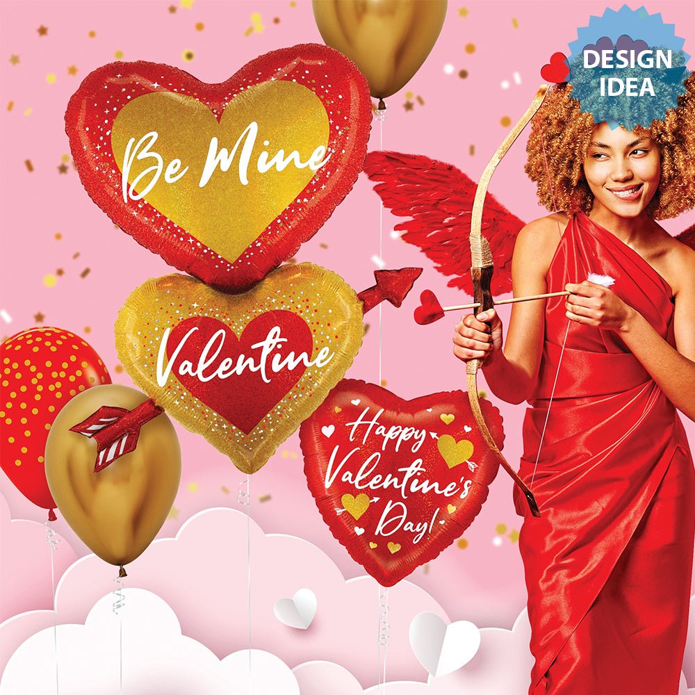 Valentine Heart Arrows Foil Balloon