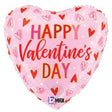 Valentine Hearts Foil Balloon 18 Inch