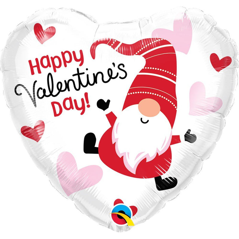 Valentine's Day Gnome Foil Balloon