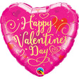 18 Inch Valentine's Day Gold Script Foil Balloon