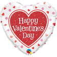 Heart Foil Balloon Valentine's Red Glitter