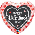 Foil Balloon Valentine's Scalloped Trim 18 Inch