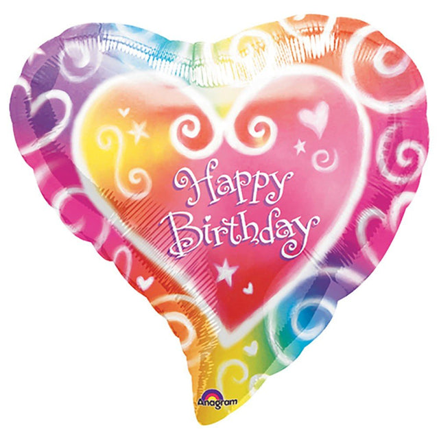 Birthday Foil Balloon 18 Inch Watercolor
