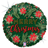 Christmas Foil Balloon 18 Inch Watercolor
