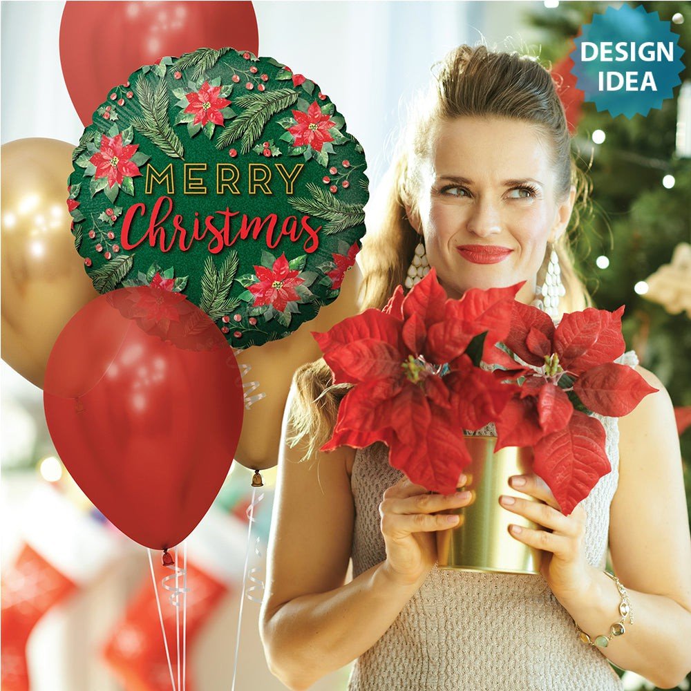 Christmas Foil Balloon 18 Inch Watercolor