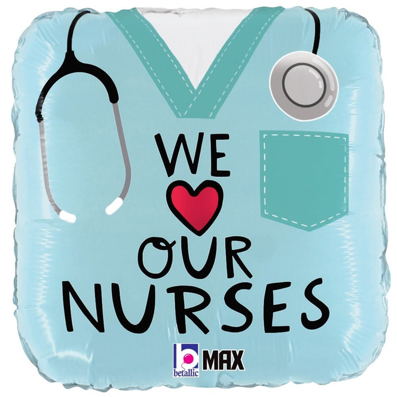 Foil Balloon We Love Our Nurses 18 Inch