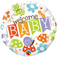 Foil Balloon Welcome Baby Banner Garden