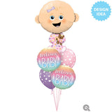 Foil Balloon Welcome Baby Confetti Dots