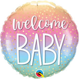 Foil Balloon Welcome Baby Confetti Dots