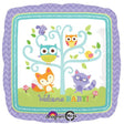 18 Inch Welcome Baby Woodland Foil Balloon