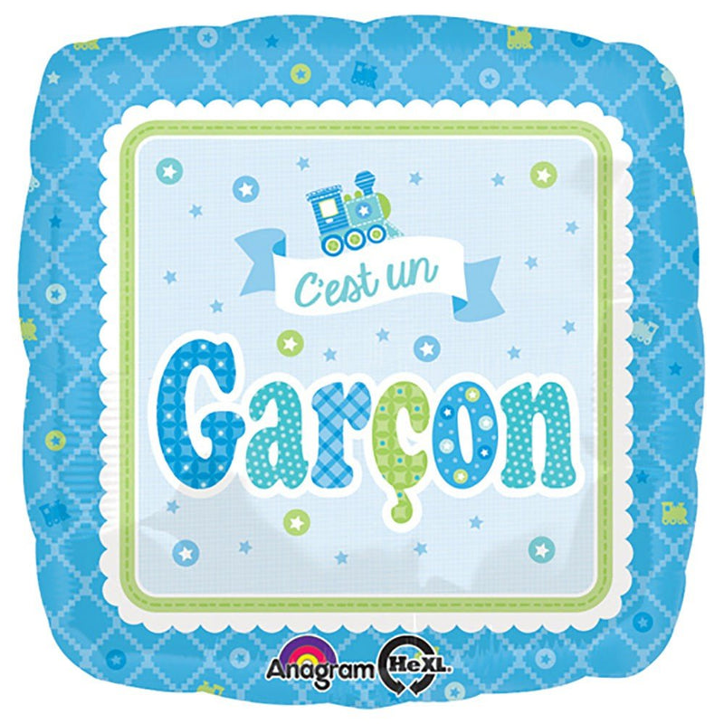 Foil Balloon Boys Welcome C'est Un Garcon 18 Inch