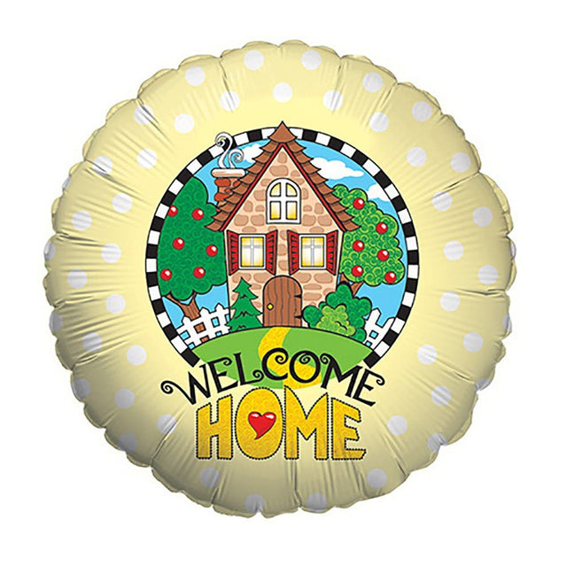 Welcome Home Yellow Foil Balloon