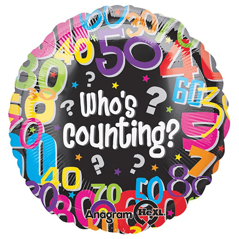 18 Inch Who's Counting Foil Balloon