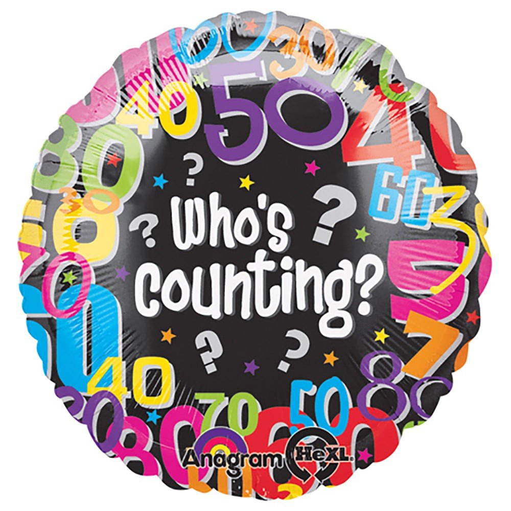 18 Inch Who's Counting Foil Balloon